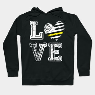 thin yellow line flag Hoodie